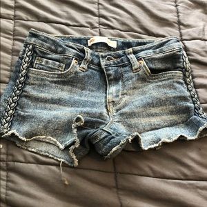 LEVI'S Girls Shorty Shorts size 8 gorgeous detail